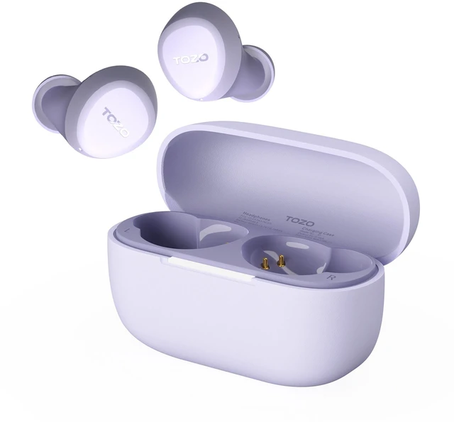 Main image of TOZO A1 Wireless Earbuds Mini Light Weight in Ear Bluetooth Headphones, IPX5 Waterproof, Immersive Premium Sound Bass Stereo Headset with Charging Case, 32 EQ via App, Purple