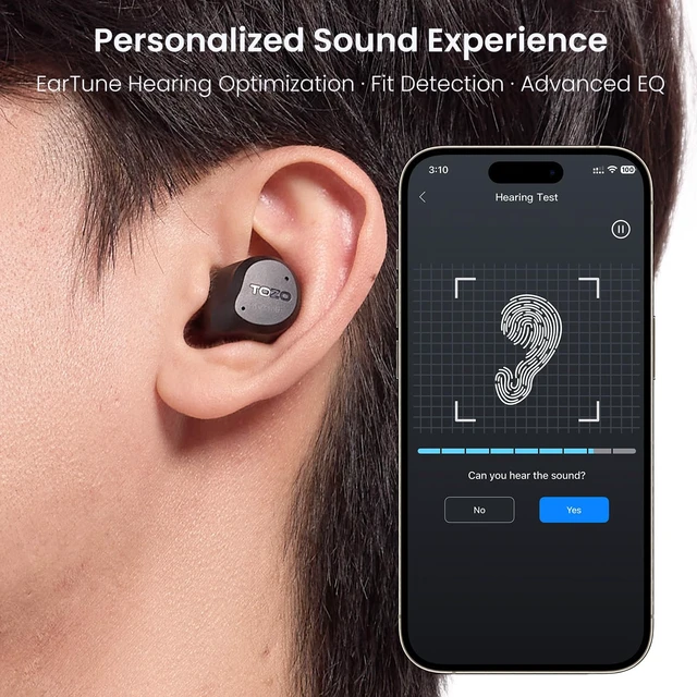 Alt view image 6 of 7 - TOZO NC9 Pro Wireless Earbuds with Smart Touch Screen, LDAC Hi-Res Audio Active Noise Cancelling, Dual Device Connection, Bluetooth 6.0 Headphones