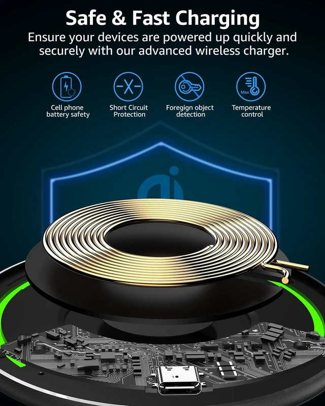 Alt view image 2 of 7 - TOZO W1 Wireless Charger Ultra Thin Aviation Aluminum CNC Unibody Fast Charging Pad (NO AC Adapter)
