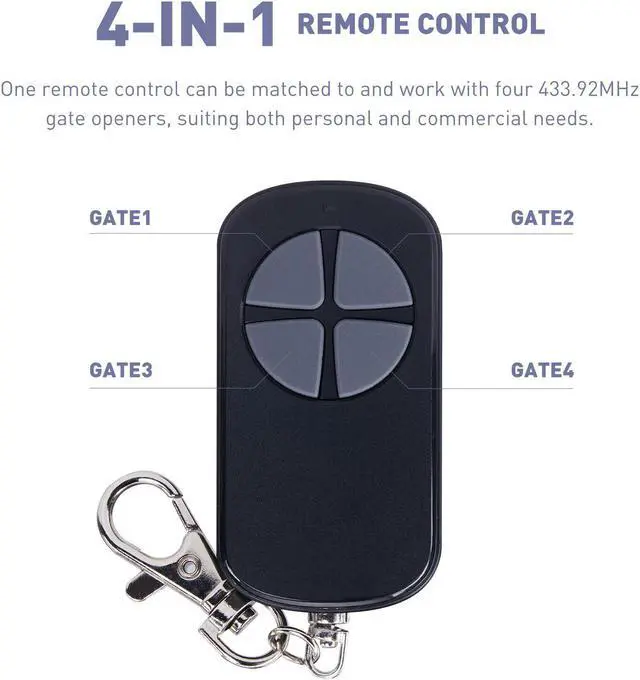 Alt view image 6 of 6 - 9Pcs 433.92 MHz Remote Control Wireless Backup Key f/Smart Sliding Gate Opener