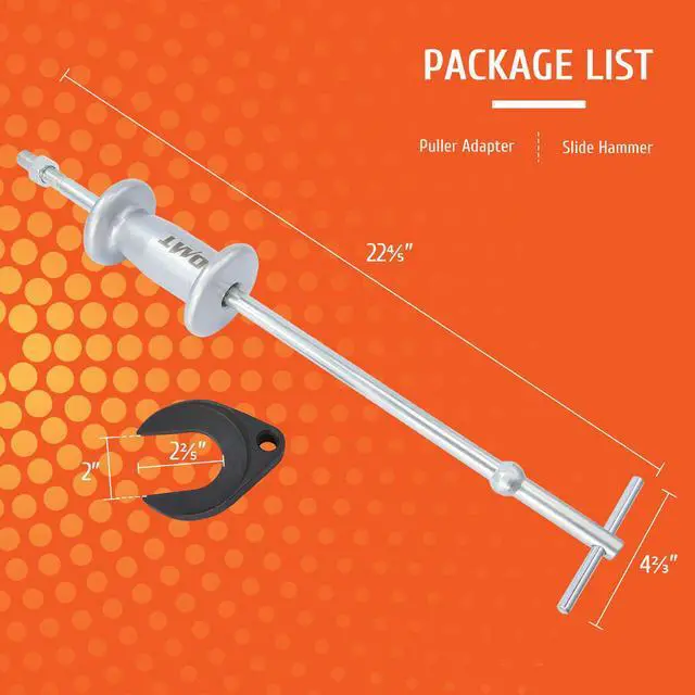Alt view image 3 of 6 - OMT Slide Hammer Tool Kit for Ford Taurus Mercury Sable CV Joints 1986 to 2021