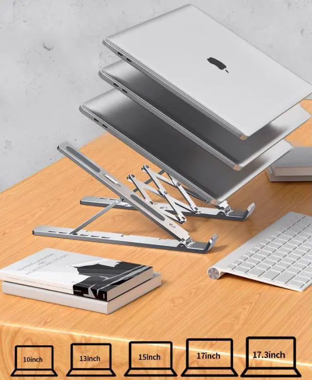 Alt view image 4 of 7 - Non-Slip Laptop Stand, adjustable ergonomic portable aluminum Laptop Stand.