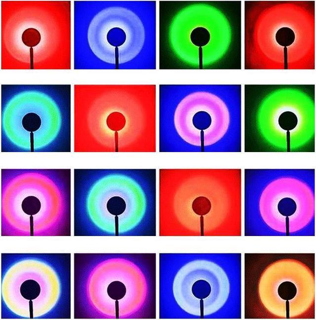 Alt view image 5 of 6 - Romantic and Visual Night Sunset Lamp Remote Control Sunset Projection 16 Color Changing Sunset Light to Take Photos,Videos,Selfie,and Vlog
