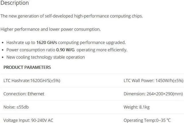Alt view image 2 of 6 - Gold-shell LB LITE Miner LBRY Coin Miner Sold by Egutek