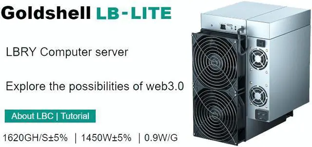 Main image of Gold-shell LB LITE Miner LBRY Coin Miner Sold by Egutek
