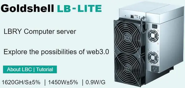 Alt view image 5 of 6 - Gold-shell LB LITE Miner LBRY Coin Miner Sold by Egutek