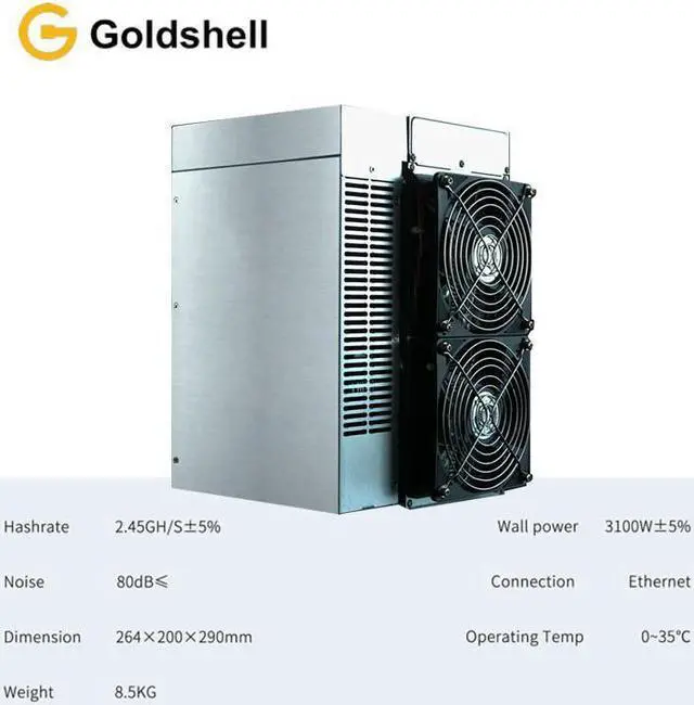 Alt view image 3 of 7 - Goldshell LT5 pro miner 2450MH/S ASIC LTC Top profit miner Scrypt algorithm mining Dogecoin + Litecoin miner power consumption of 3100W