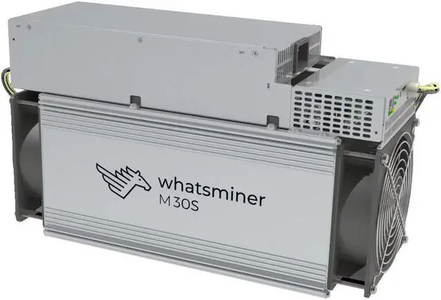 Main image of Bitcoin Miner Microbt Whatsminer M30S 88TH 3344W ASIC Miner Machine Include PSU Power Supply and Power Cords,better than M20S