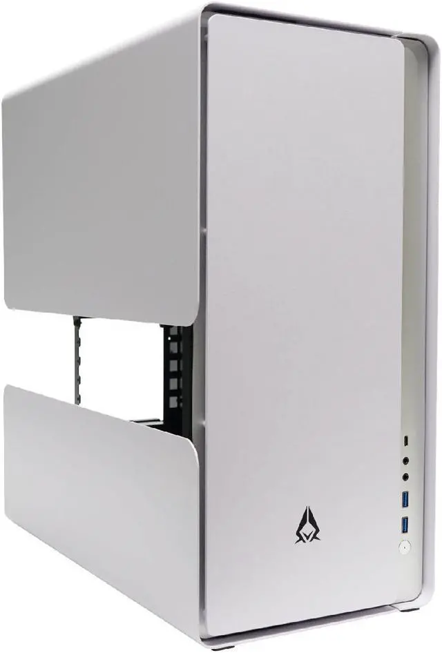 Main image of AZZA 808W-M / Gaming / CNC ATX Case  /  White / Aluminum / Steel / additional mesh airflow panel / 1 x 120 mm ARGB fan included / Type-C Port