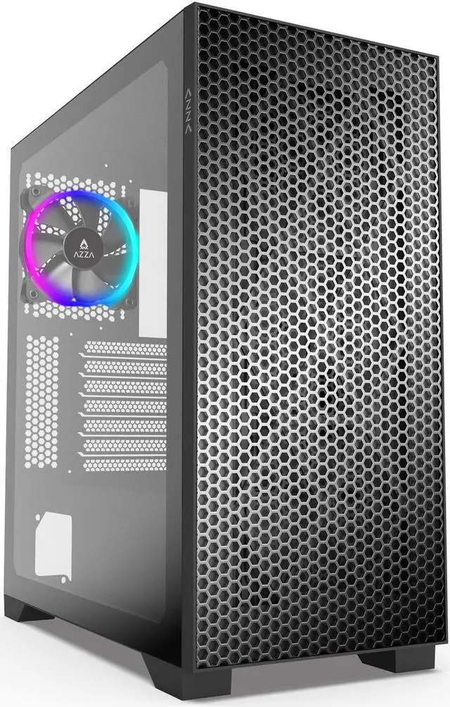 Alt view image 11 of 17 - AZZA HIVE 450 / Gaming / ATX Mid-Tower /  / Tempered Glass / Black / Steel / 1 x 120mm fan included