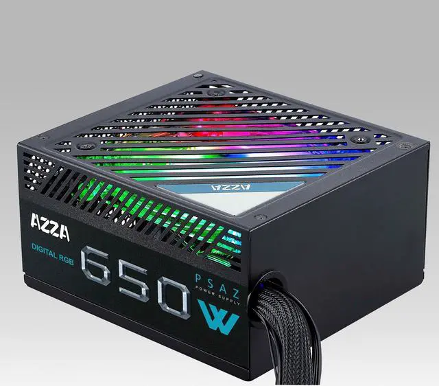 Alt view image 6 of 8 - AZZA 650W ARGB / ATX 80 PLUS / Bronze certified / Non-Modular Power Supply