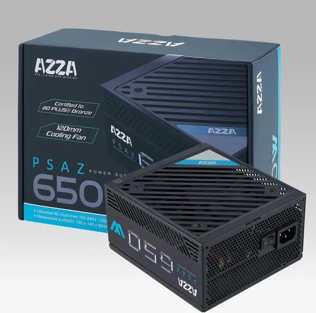 Alt view image 7 of 8 - AZZA 650W / ATX 80 PLUS / Bronze certified / Non-Modular Power Supply