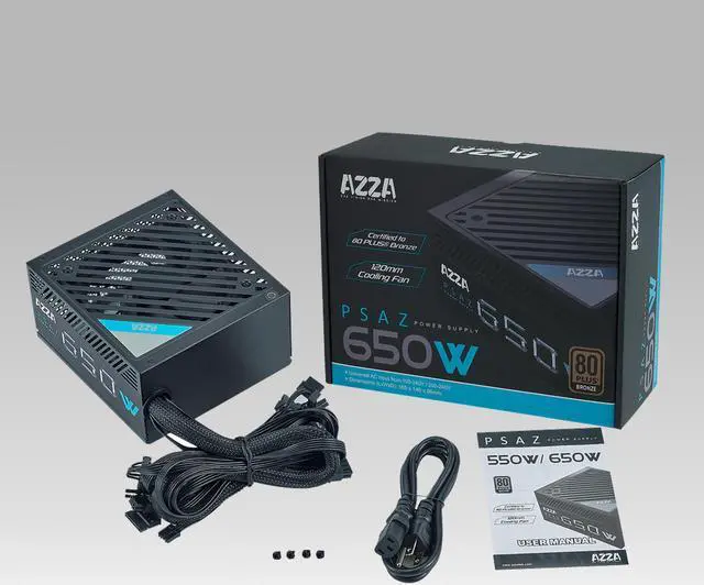 Alt view image 8 of 8 - AZZA 650W / ATX 80 PLUS / Bronze certified / Non-Modular Power Supply