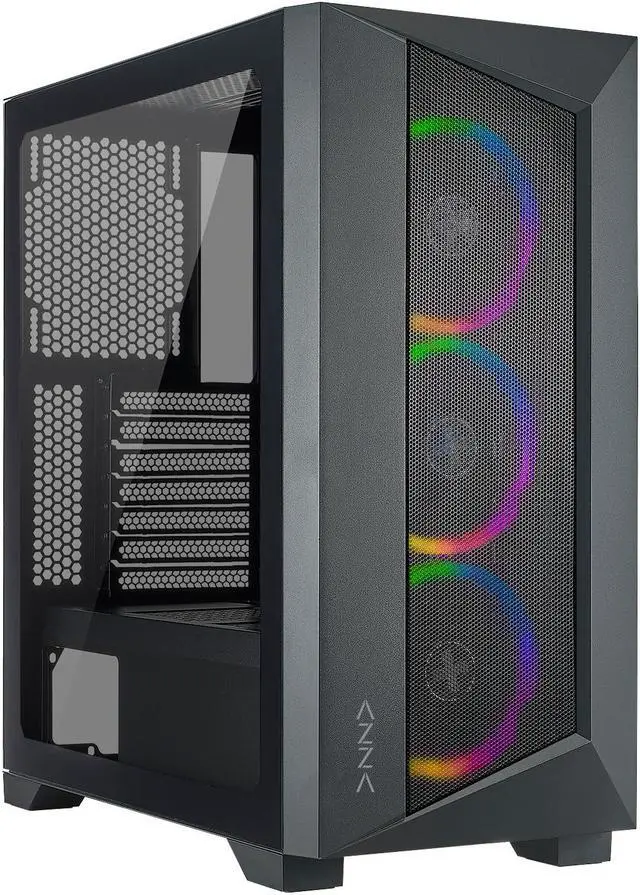 Main image of AZZA Octane A 460A / Gaming / ATX Mid Tower / tempered glass/ Black / 3x 120 mm ARGB fans included / ARGB control board included