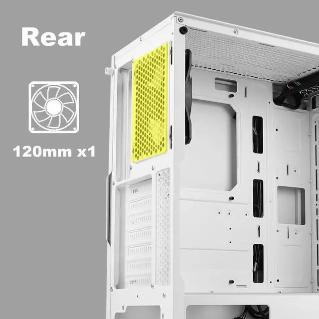 Alt view image 4 of 8 - AZZA Spectra 280W / Gaming / ATX Mid Tower / Tempered Glass / White/ 240mm Radiator Support