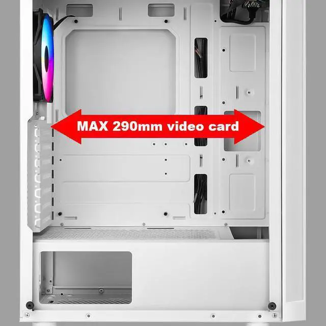 Alt view image 3 of 8 - AZZA Spectra 280W / Gaming / ATX Mid Tower / Tempered Glass / White/ 240mm Radiator Support