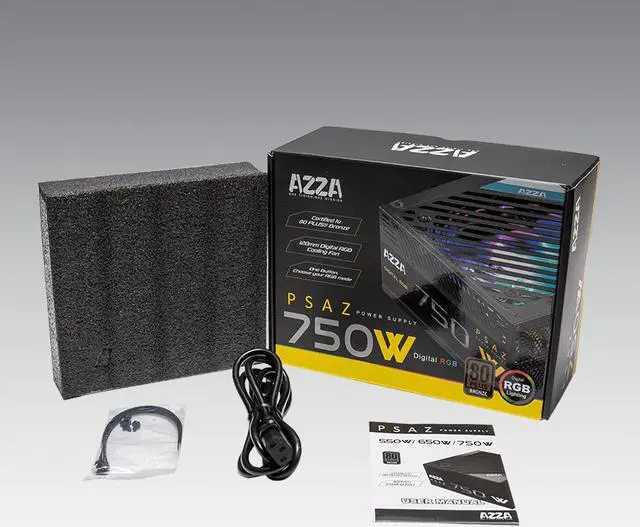 Alt view image 4 of 5 - AZZA PSAZ-750W French Version 750 W ATX 80 PLUS BRONZE Certified Non-Modular Power Supplies