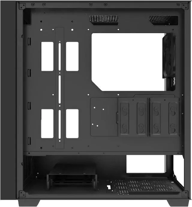 Alt view image 6 of 5 - AZZA AERO 480 / Gaming/ ATX mid tower / Metal Mesh Side Panel / Black / 4 x 120 mm ARGB & PWM Fans Included