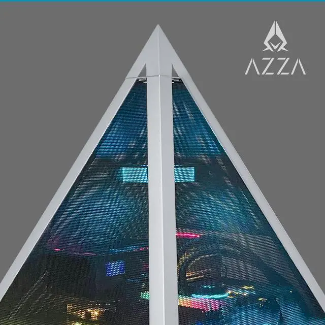 Alt view image 6 of 7 - AZZA PYRAMID 804M / PCIE 4.0 included / Gaming / CNC ATX Case / Metal Mesh / Aluminum Frame  / Type-C Port /1x120mm ARGB fan included mesh
