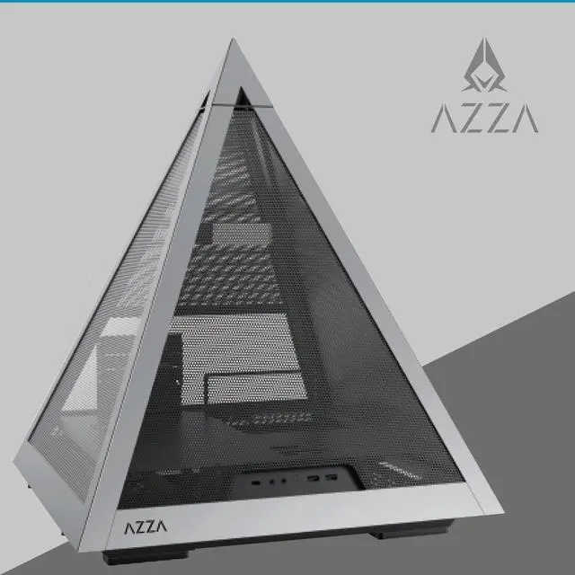 Alt view image 7 of 7 - AZZA PYRAMID 804M / PCIE 4.0 included / Gaming / CNC ATX Case / Metal Mesh / Aluminum Frame  / Type-C Port /1x120mm ARGB fan included mesh