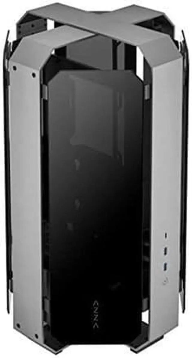 Main image of AZZA Opus 809 / Gaming /  CNC ATX Case / 4-Side Tempered Glass / Silver / Dual Orientation - CNC-Milled Aluminum / PCIE 4.0 included / Type-C Port