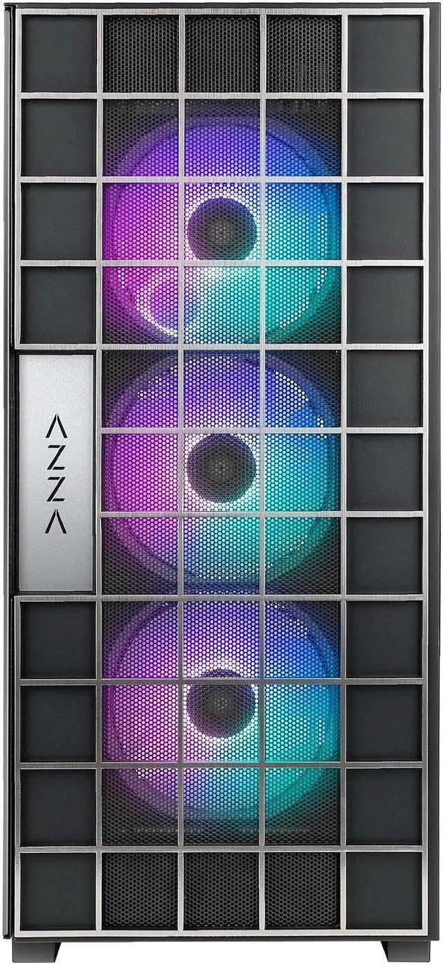 Alt view image 2 of 6 - AZZA NEO 500 / Gaming / ATX mid-tower / Tempered Glass / Black / Silver / 4 x 120 mm ARGB & PWM Fans Included
