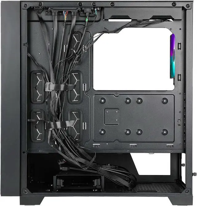 Alt view image 6 of 6 - AZZA NEO 500 / Gaming / ATX mid-tower / Tempered Glass / Black / Silver / 4 x 120 mm ARGB & PWM Fans Included