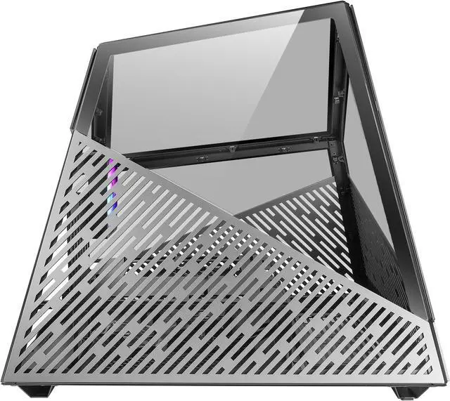 Alt view image 4 of 7 - AZZA MESA 811 / Gaming PC Case / Bench Table Design / Tempered Glass / Aluminum Panels / High-End System Compatible / 4 x 120mm Fans Included
