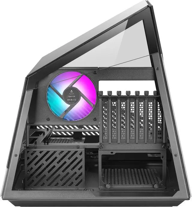 Alt view image 5 of 7 - AZZA MESA 811 / Gaming PC Case / Bench Table Design / Tempered Glass / Aluminum Panels / High-End System Compatible / 4 x 120mm Fans Included