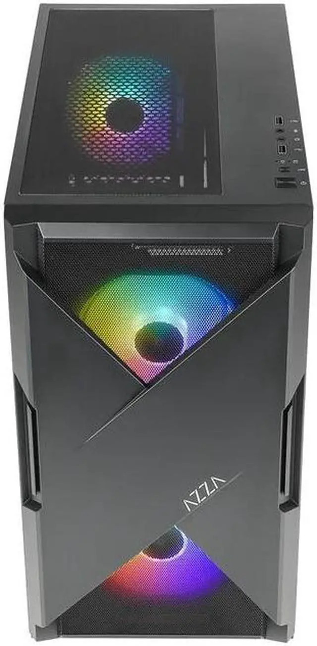 Alt view image 3 of 5 - AZZA XANDER 150 / Mid-Tower PC Case / Supports up to 340mm GPU / Accommodates up to 7 x 120mm Fans / Black