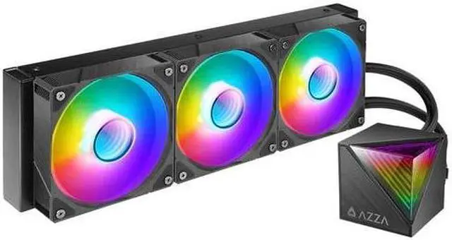 Main image of AZZA CUBE 360 All-in-One Liquid Cooler / 360 mm / Hydro Bearing / ARGB LED Fan / Up to 2000 RPM / Black
