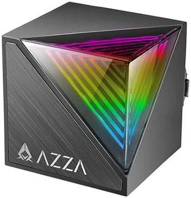 Alt view image 2 of 3 - AZZA CUBE 240 / All-in-One Liquid Cooler / 240 mm / Hydro Bearing / ARGB LED Fan / 500-2000 rpm / Black