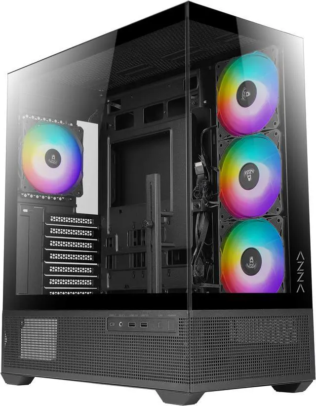 Main image of AZZA CSAZ-501B TIARA / Gaming / ATX Mid-Tower / Computer Case / Tempered Glass Panel