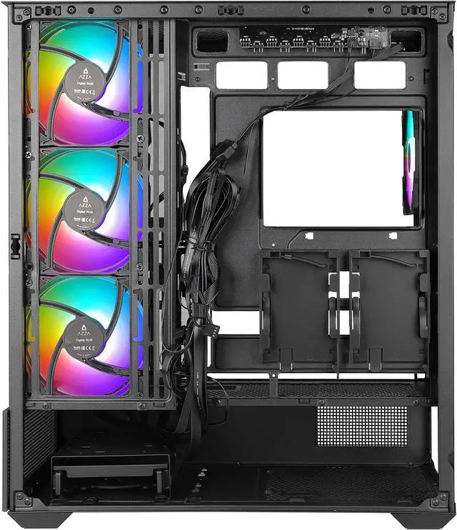 Alt view image 3 of 5 - AZZA CSAZ-501B TIARA / Gaming / ATX Mid-Tower / Computer Case / Tempered Glass Panel