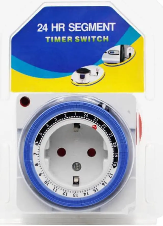 Main image of EU Timer Switch Timer 24 Hours Plug in Mechanical Grounded Programmable Smart Countdown loop Switch Socket Indoor Auto Power off