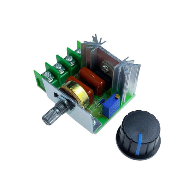 thumbnail interactive-video image 1 of 2000W AC Motor Speed Controller – 50-220V 25A Adjustable Voltage Regulator – PWM Dimmer 1 of 5