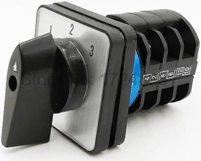 Main image of Electric 3Position 12Terminals Rotary Cam Changeover Switch 500V 10A LW8-10A