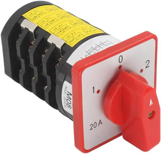 Main image of Electric rotary cam changeover switch HZ5-20 M08 2 Position 380V 4KW 20A