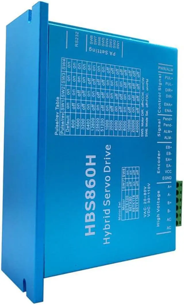 Main image of HBS860H HBS86H closed loop servo motor driver hybrid step servo drive with RS232 port