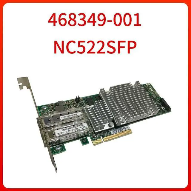 Main image of Server Adapter 468349-001 468332-B21 NC522SFP Dual 10 Bps 10G Ethernet SFP Port PCIex8 for HP Optical Network Card
