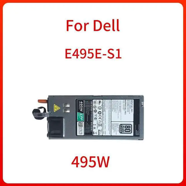 Main image of 495W Power Supply E495E-S1 D495E-S1 9338D For DELL R830 R730 R630 R530 T630 T430 T330 Server Power Supply Module