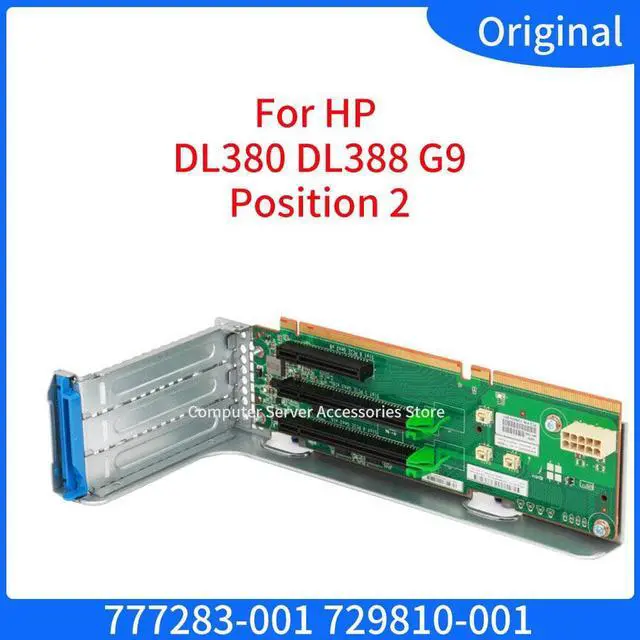 Main image of for HP DL380 DL388 G9 Gen9 Server 777283-001 729810-001 719073-B21 PCI-E Riser Card Board Position 2 Expansion Card
