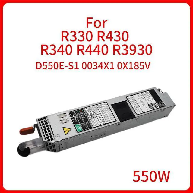 Main image of 550W Switch Power Supply L550E-S1 D550E-S1 0034X1 0X185V for PowerEdge R330 R430 R340 R440 DSS1500 Server Power Adapter