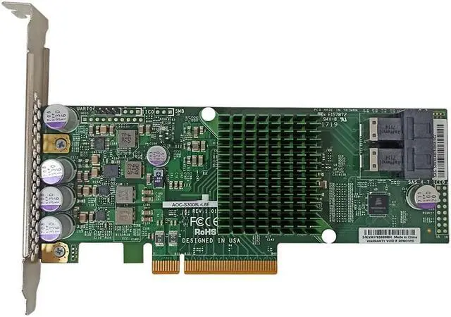 Main image of AOC-S3008L-L8E SAS SATA 9300-8I 12Gbps 8-Port Internal PCI-e 3.0 HBA Card Smart Array Controller Card SFF-8643 For Supermicro