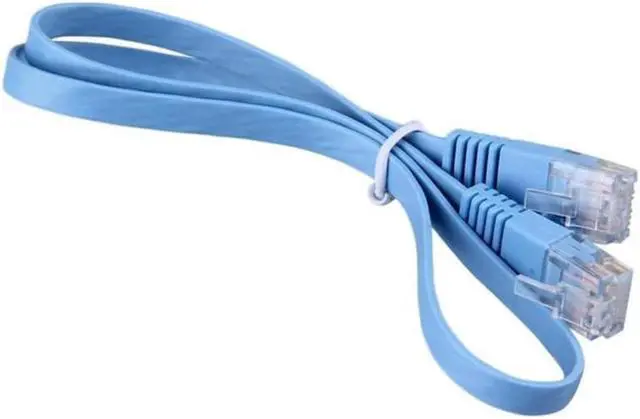 Main image of RJ45 CAT6 8P8C Flat Ethernet Patch Network Lan Cable Various Length 2M Cable Blue