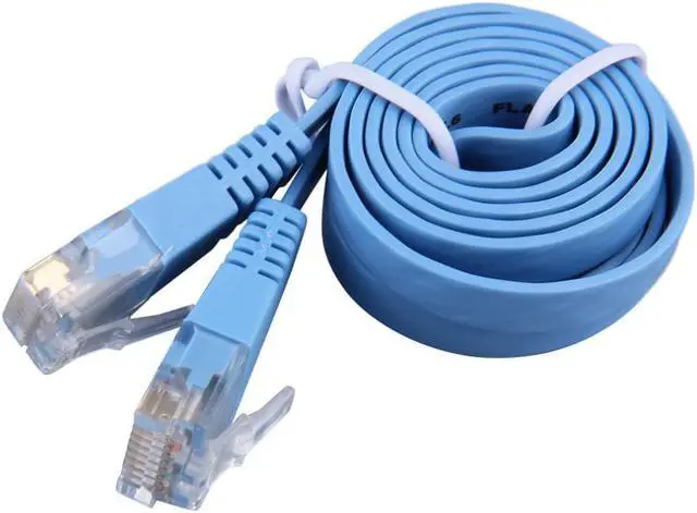 Alt view image 2 of 2 - RJ45 CAT6 8P8C Flat Ethernet Patch Network Lan Cable Various Length 2M Cable Blue