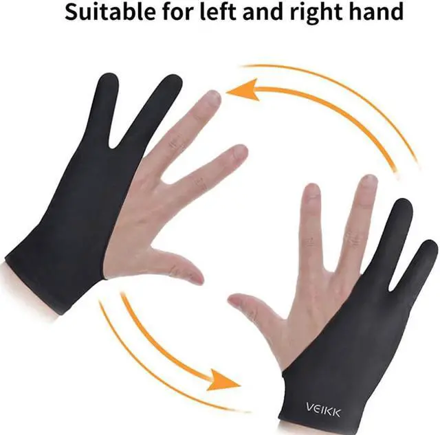 Alt view image 2 of 2 - Drawing And Sketching Wear-resistant And Sweat-proof 2-finger Gloves Tablet Special Gloves For Preventing Accidental Touch
