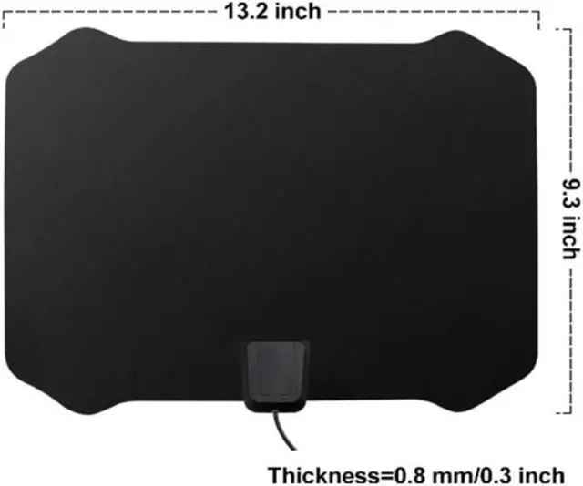 Main image of Flat Digital Indoor HDTV HD TV Aerial With Amplifier 50 Miles Range VHF UHF Frequency Home Household TV Amplifier Dropshipping