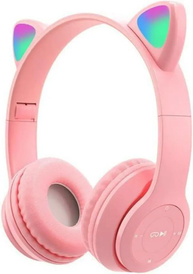 Main image of P47 Cat Ears Luminous Head-mounted Headphone Bilateral Stereo Sport Low-power Headset Wireless 5.0 No Delay 400mah Earphone