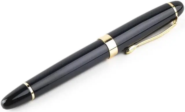 Main image of Upscale X450 Black Color Fountain Deep Twist Carven Medium Nib Gold Trim Fountain Pen Study Office Pens